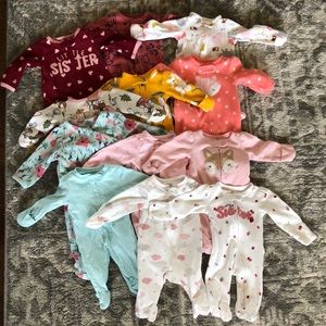 Newborn girl sleepers